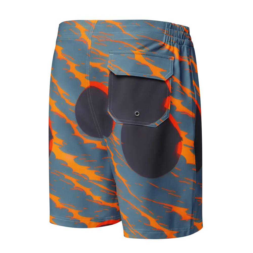 Flames of Gravity on Men's Board Shorts — Back