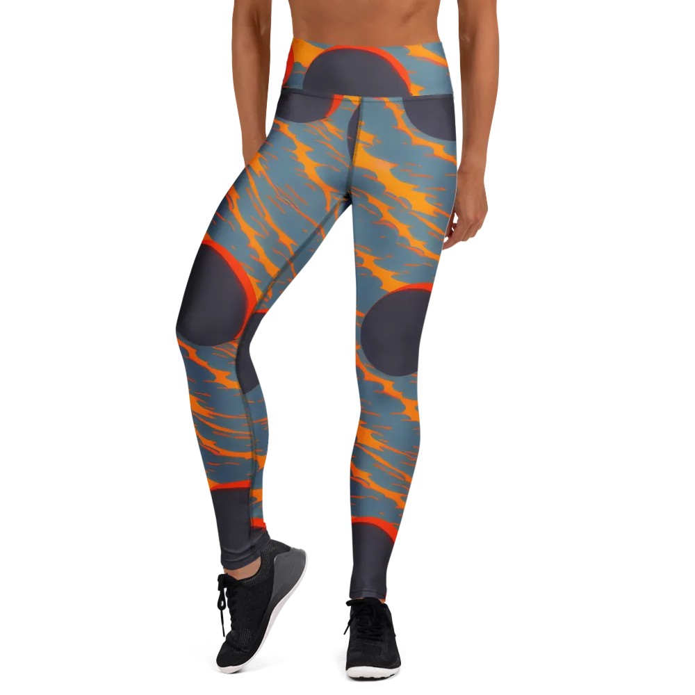 Flames of Gravity on Yoga Leggings — Front