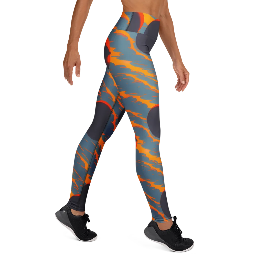 Flames of Gravity on Yoga Leggings — Right