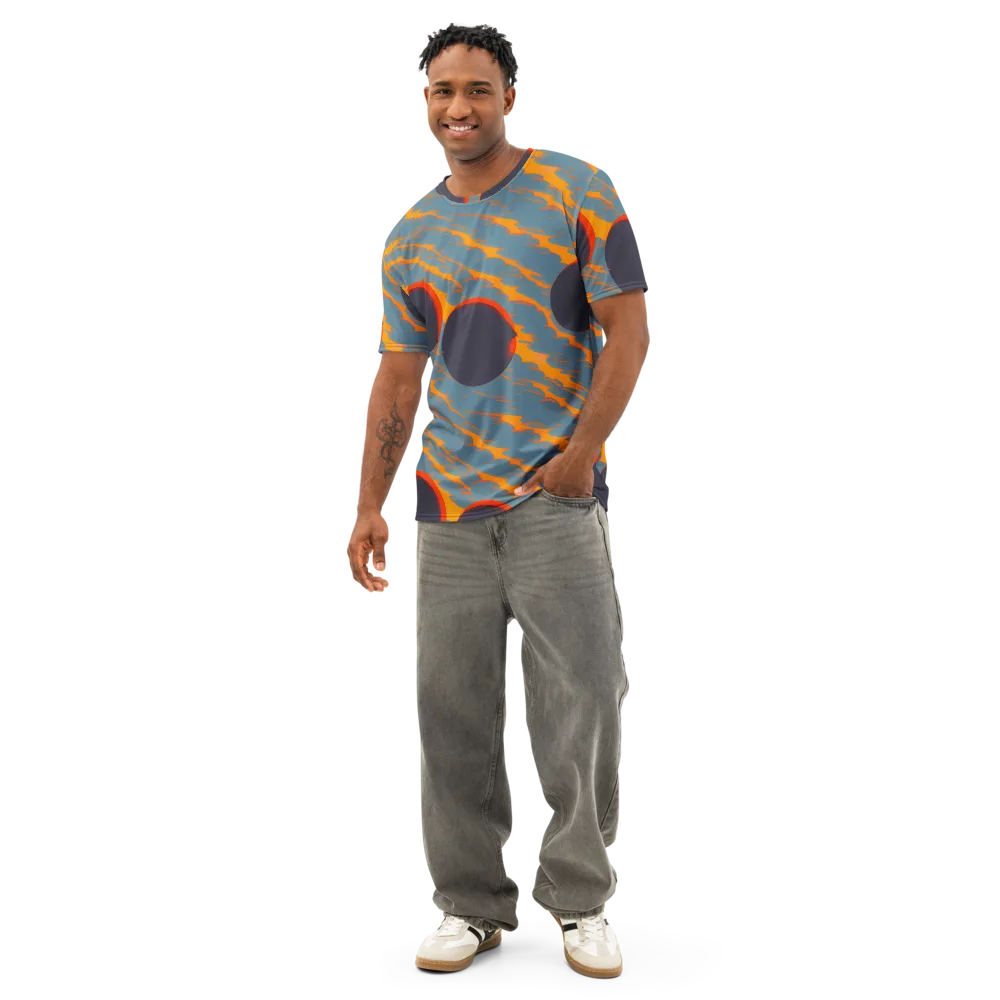 Flames of Gravity on Men's Cotton Crew Neck T-Shirt — Front