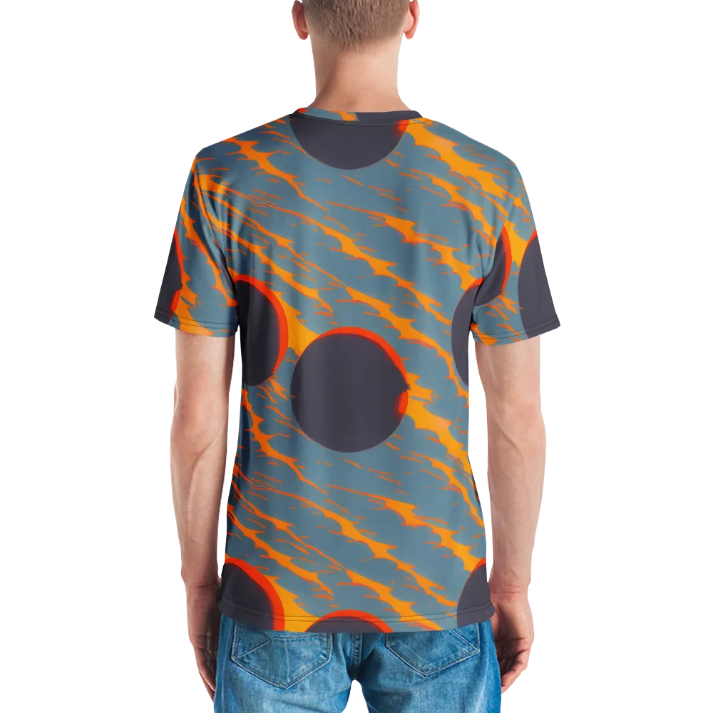 Flames of Gravity on Men's Crew Neck T-Shirt — Back