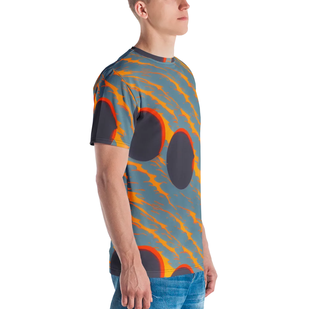 Flames of Gravity on Men's Crew Neck T-Shirt — Right