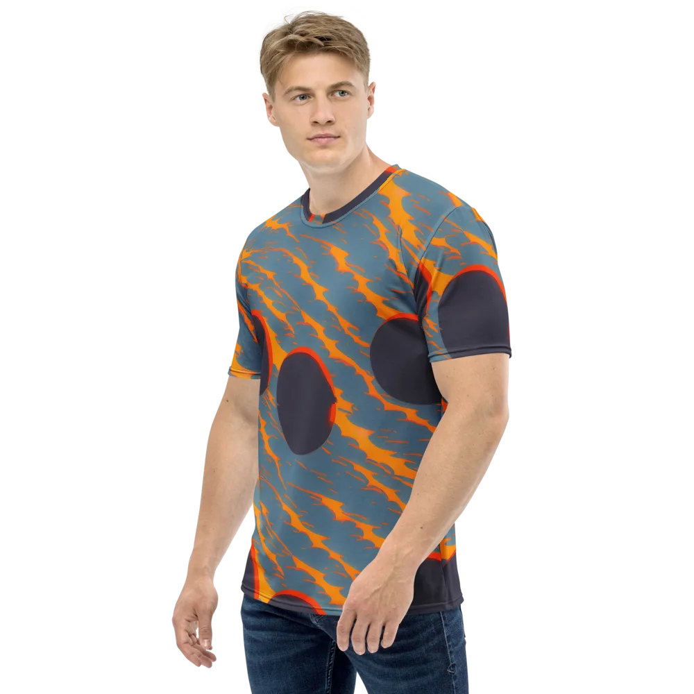 Flames of Gravity on Men's Crew Neck T-Shirt — Left