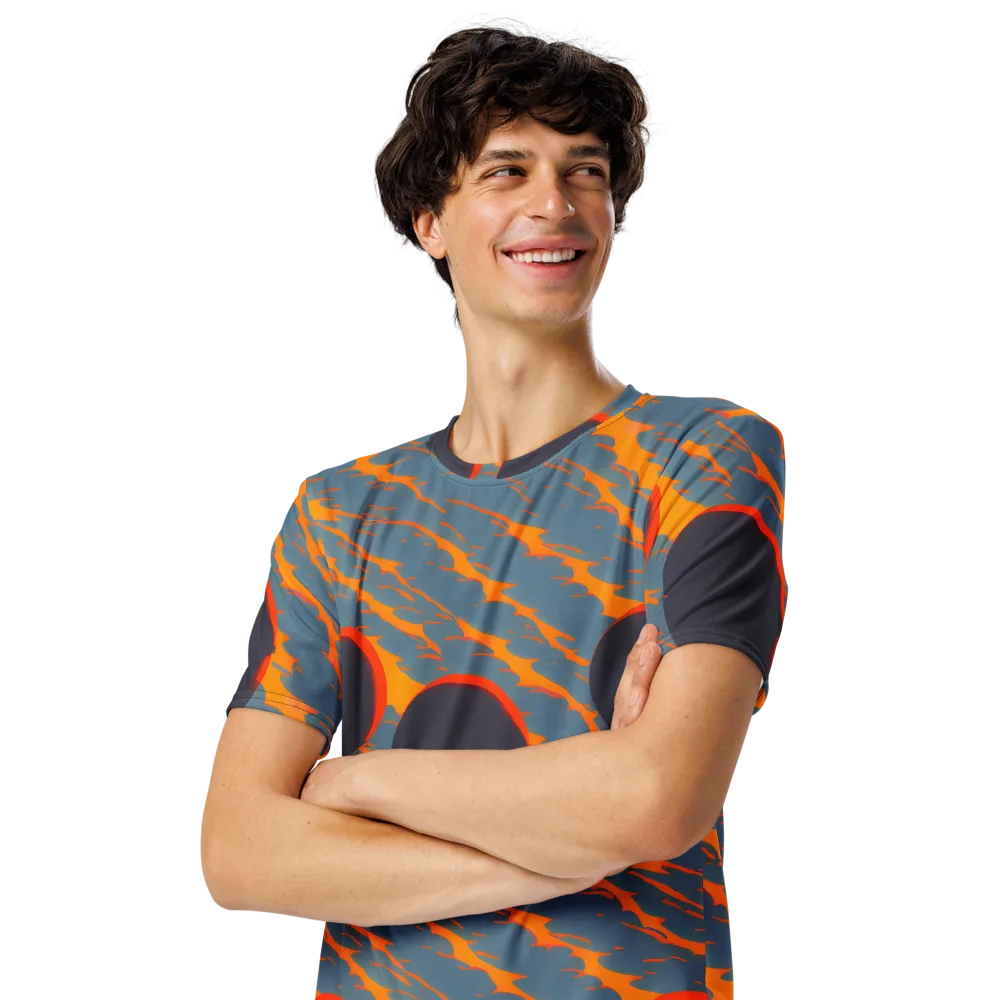 Flames of Gravity on Men's Crew Neck T-Shirt — Left Front