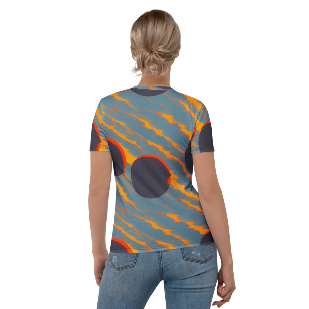 Flames of Gravity on Women's Crew Neck T-Shirt — Back