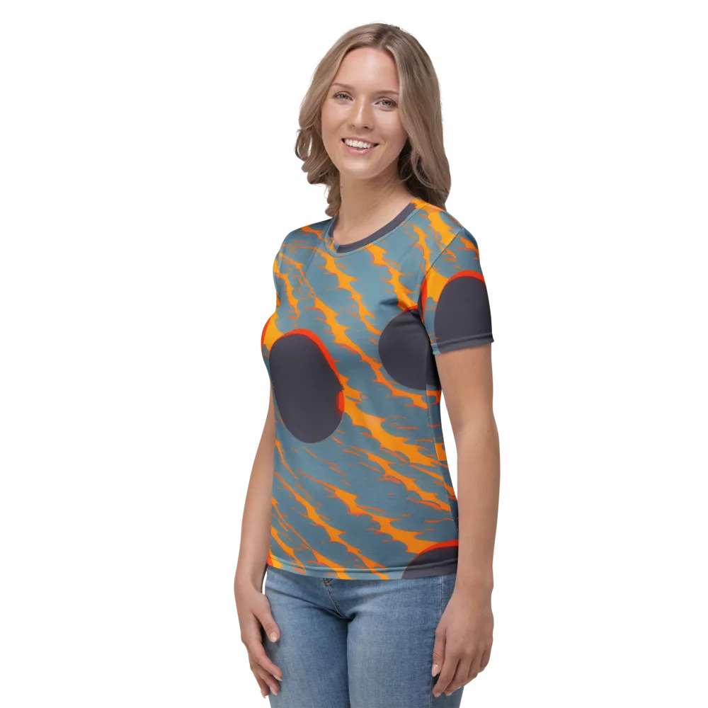 Flames of Gravity on Women's Crew Neck T-Shirt — Left