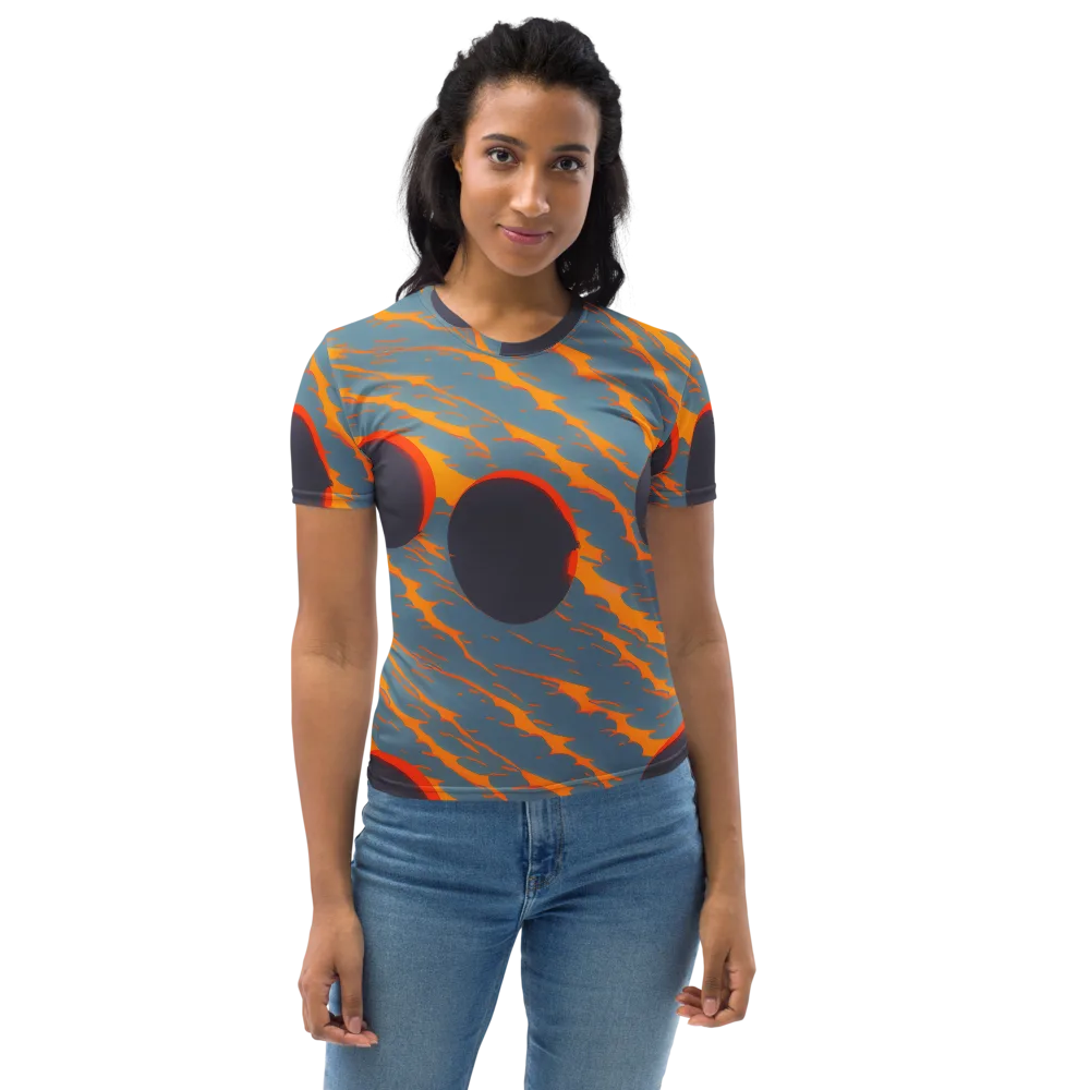 Flames of Gravity on Women's Crew Neck T-Shirt — Front