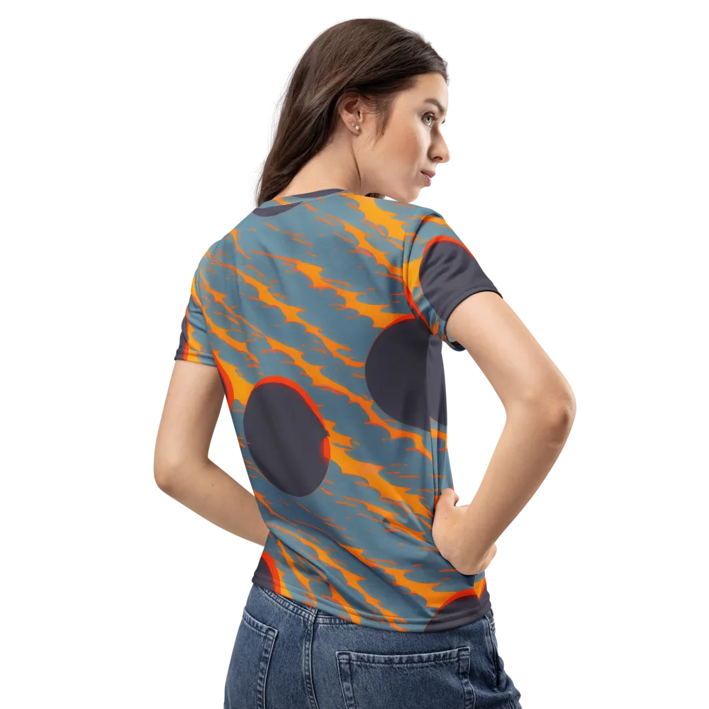 Flames of Gravity on Women's Crew Neck T-Shirt — Back