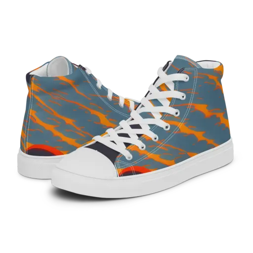 Flames of Gravity on a Women's High Top Canvas Shoes