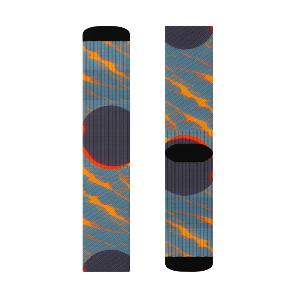 Flames of Gravity on Socks — Left Sock