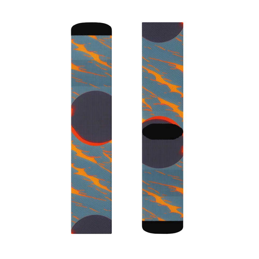 Flames of Gravity on Socks — Right Sock