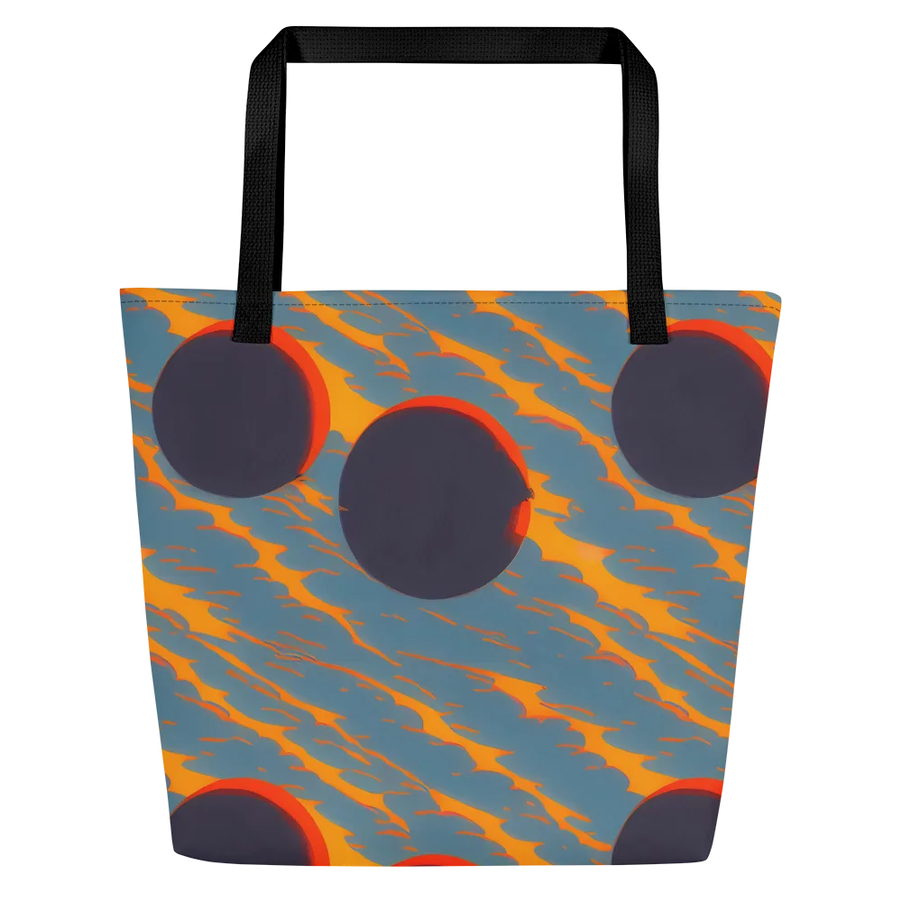 Flames of Gravity on Large Tote Bag W/ Pocket — Front