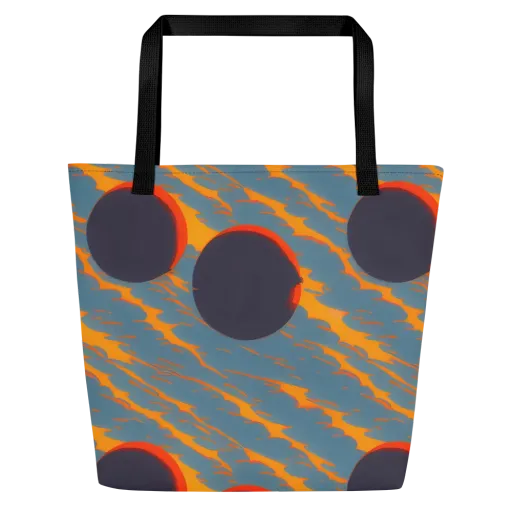 Flames of Gravity on a Large Tote Bag W/ Pocket