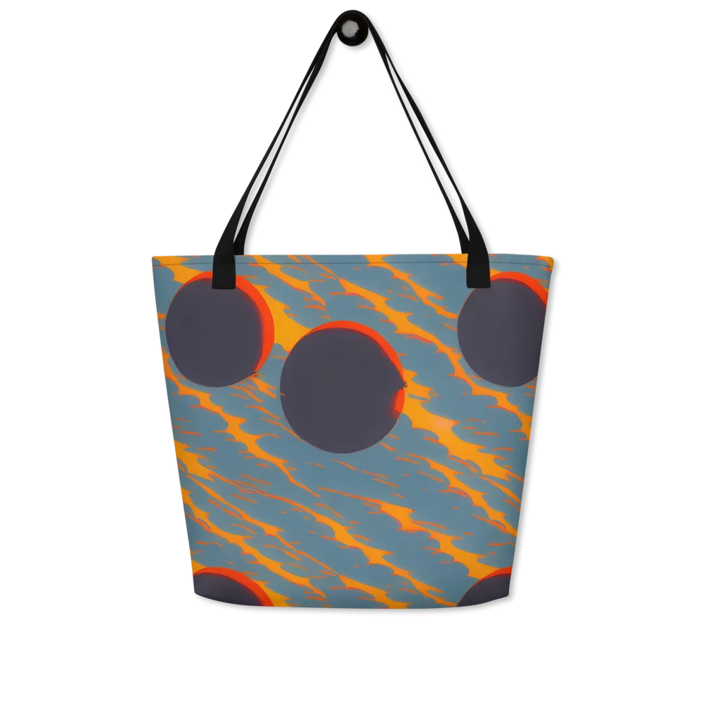 Flames of Gravity on Large Tote Bag W/ Pocket — Front