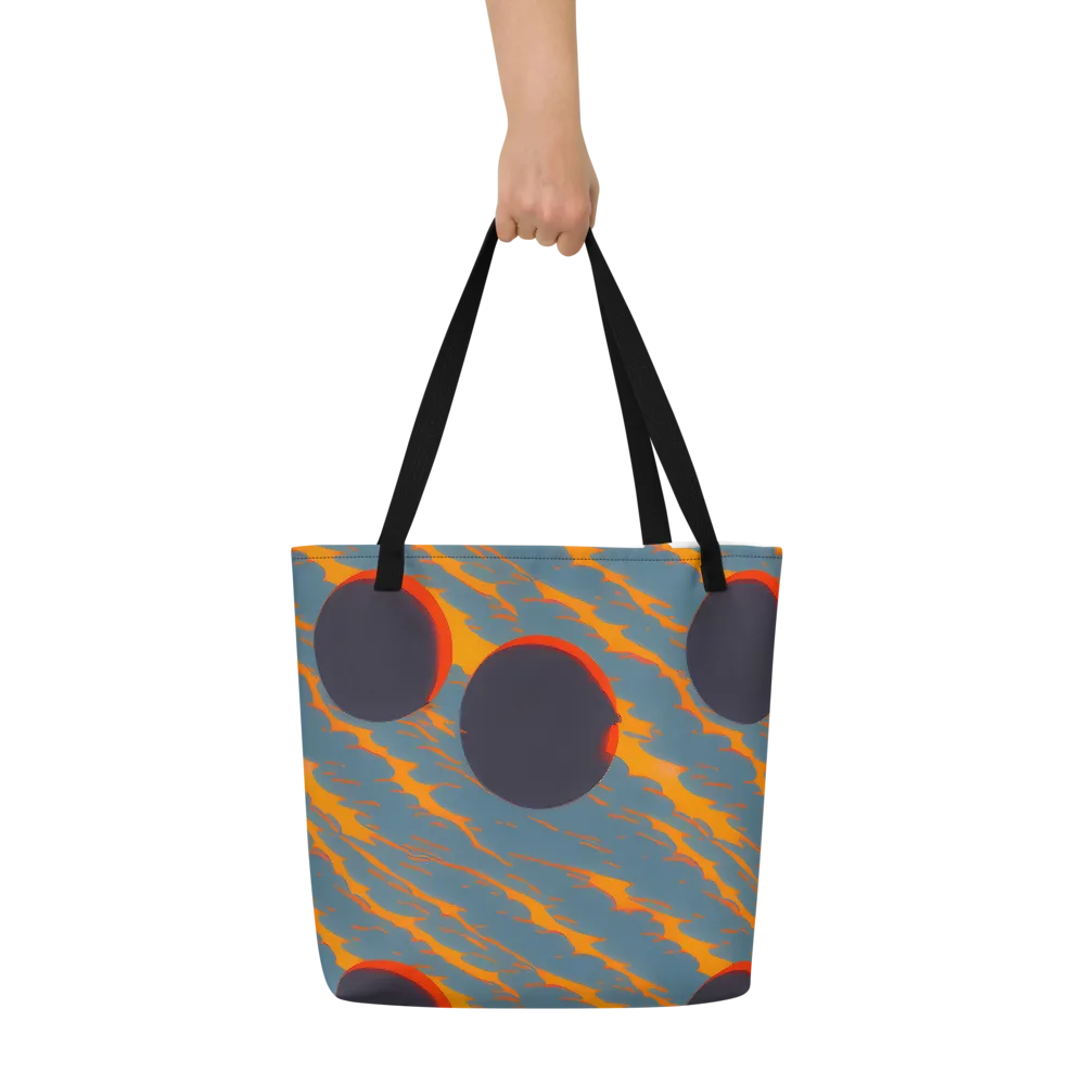 Flames of Gravity on Large Tote Bag W/ Pocket — Front