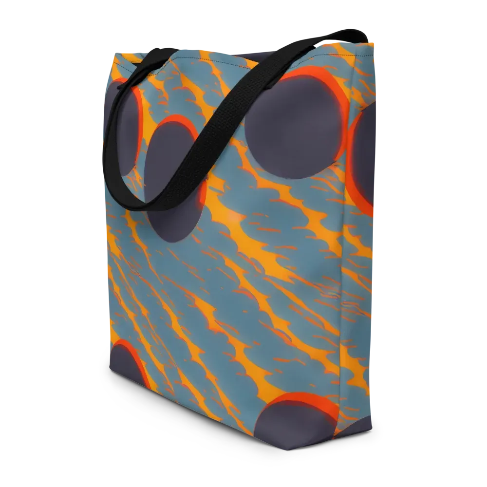 Flames of Gravity on Large Tote Bag W/ Pocket — Front