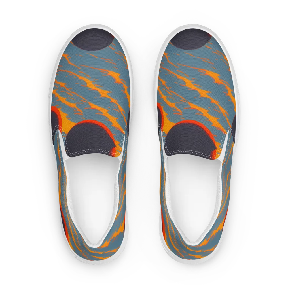 Flames of Gravity on Women's Slip-On Canvas Shoes — Front