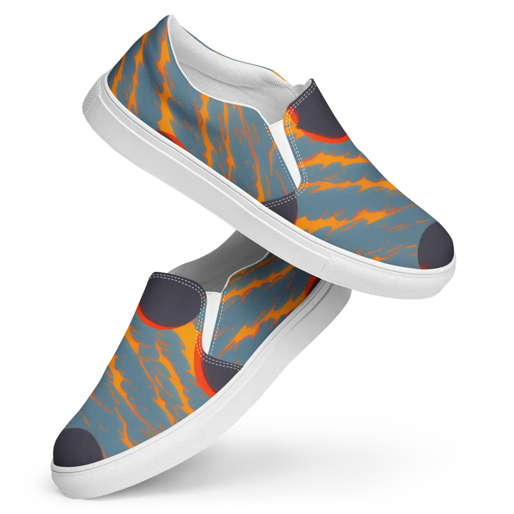 Flames of Gravity on Women's Slip-On Canvas Shoes — Front