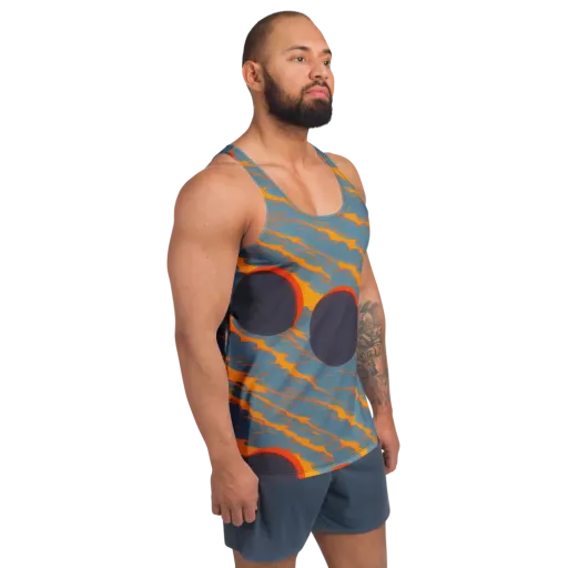 Flames of Gravity on a Men's Tank Top