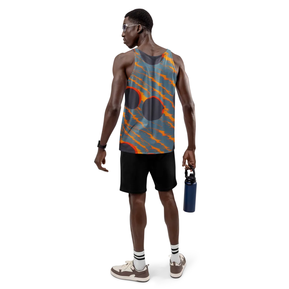 Flames of Gravity on Men's Tank Top — Back