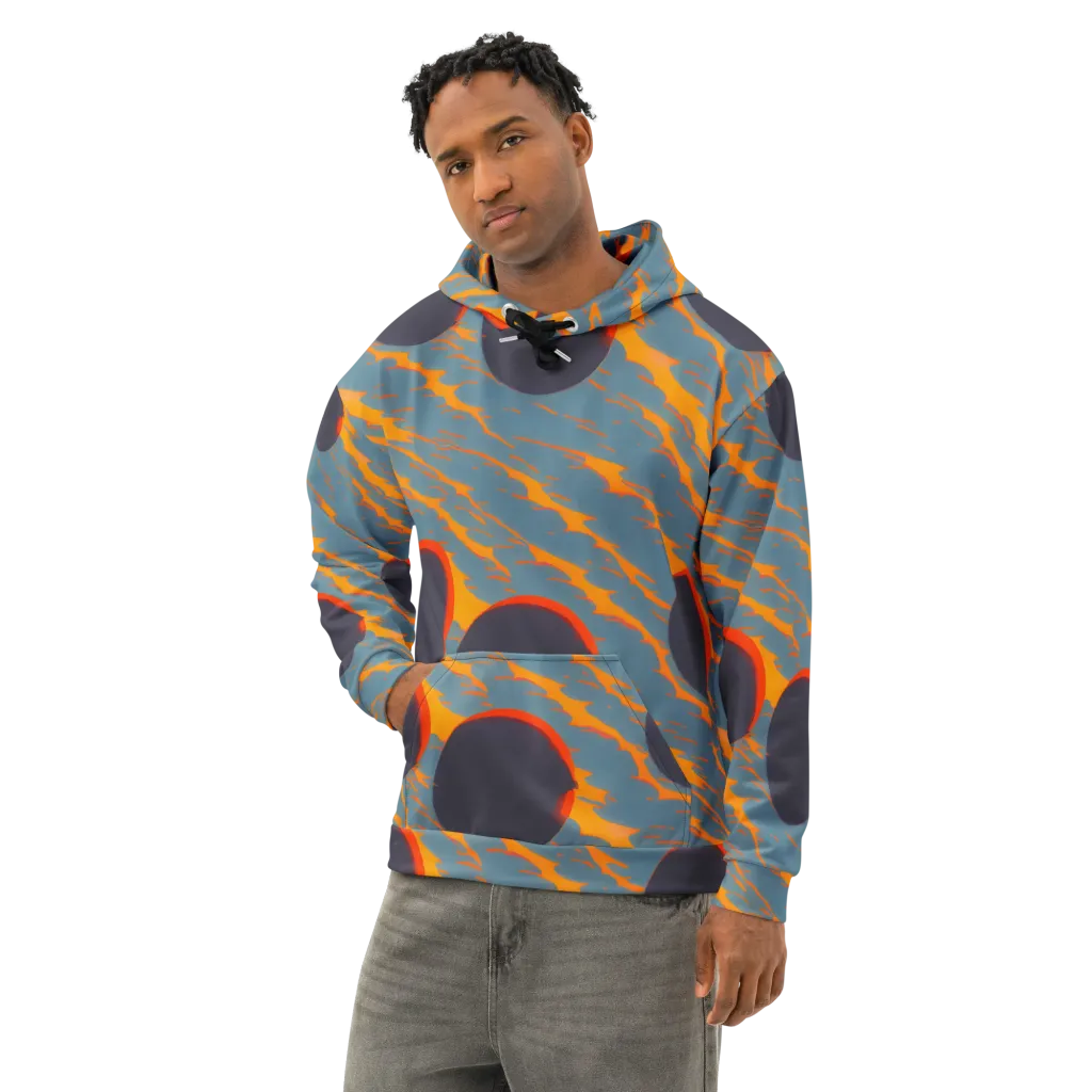 Flames of Gravity on Cotton Hoodie — Left Front