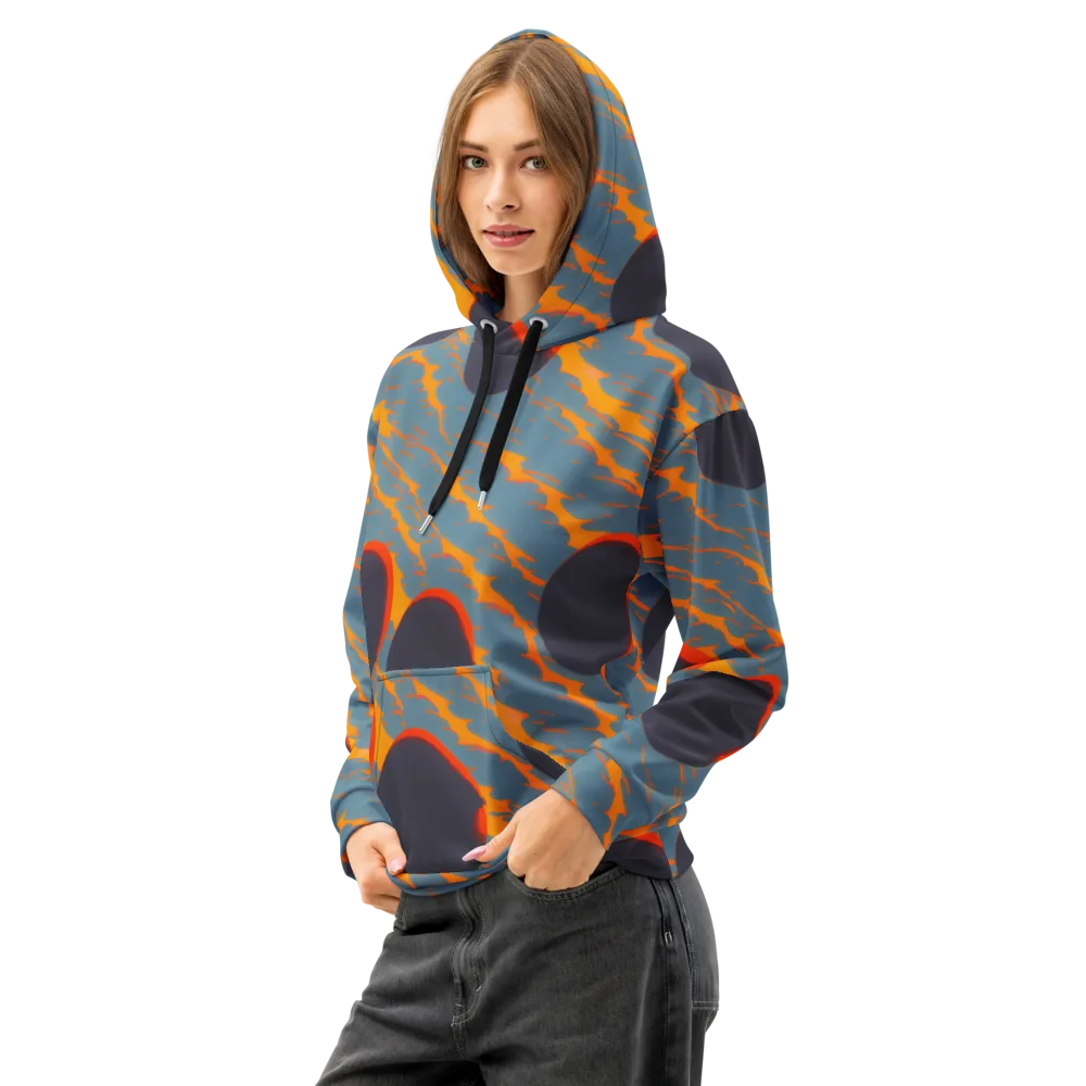 Flames of Gravity on Cotton Hoodie — Left Front