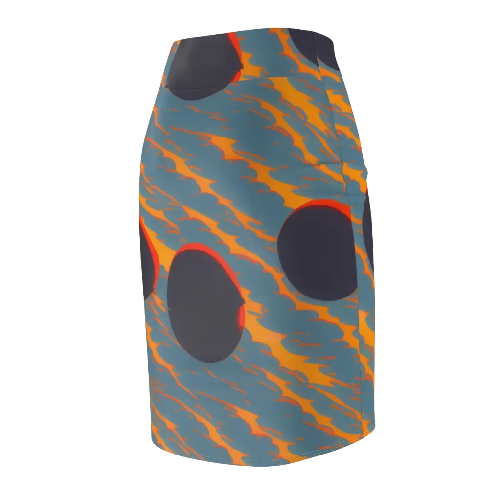Flames of Gravity on Pencil Skirt — Back Side