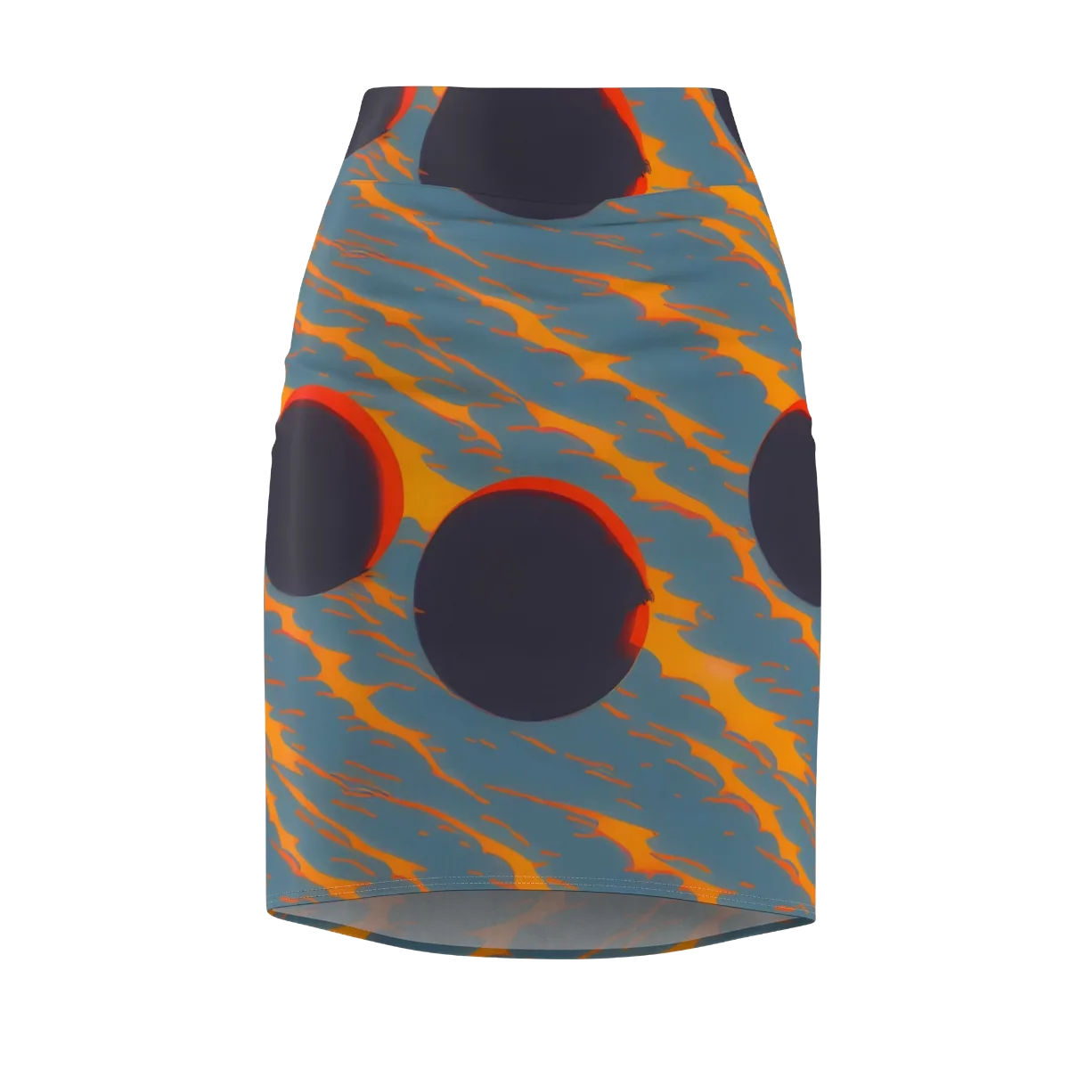 Flames of Gravity on Pencil Skirt — Front
