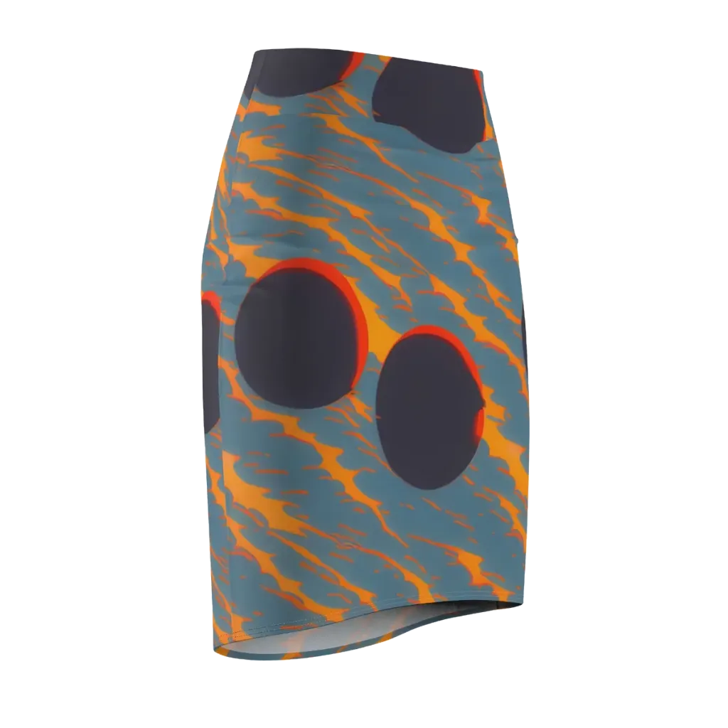 Flames of Gravity on Pencil Skirt — Front Side