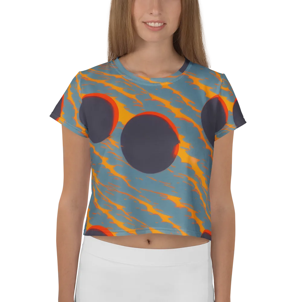 Flames of Gravity on Crop Tee — Front