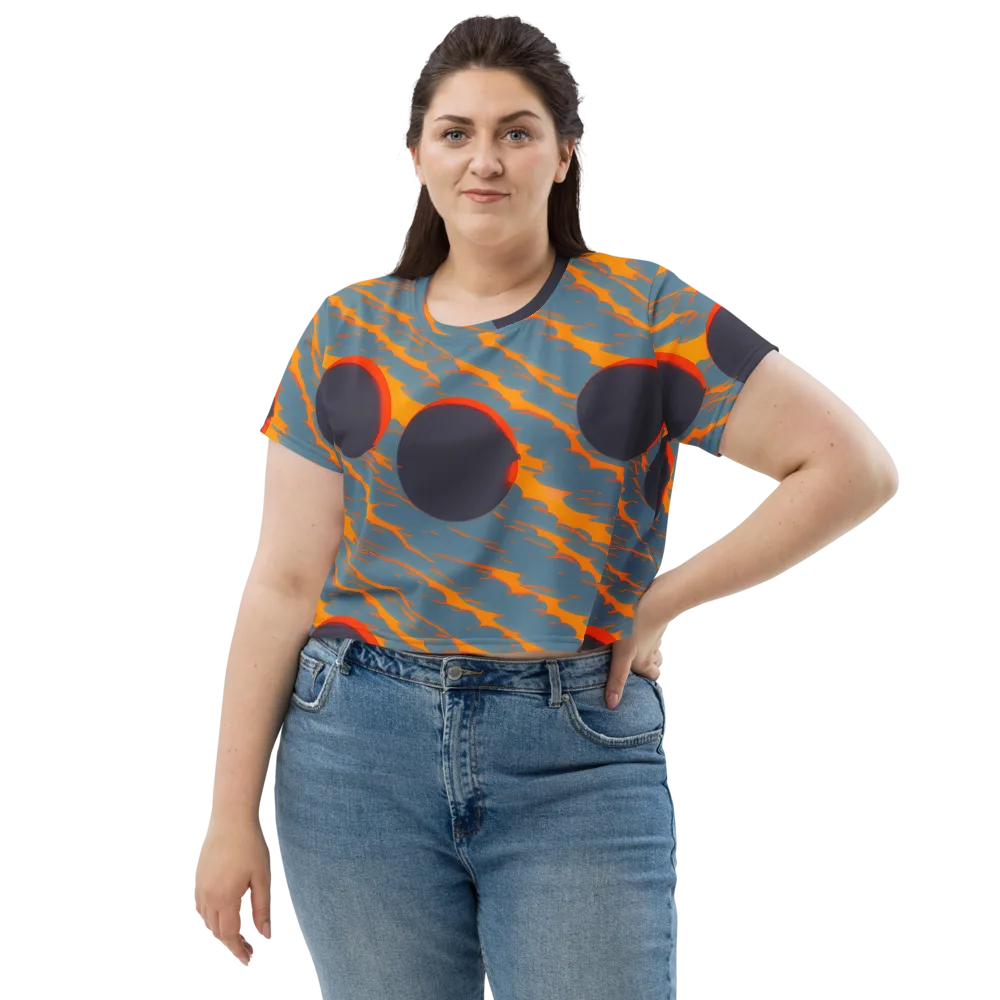 Flames of Gravity on Crop Tee — Front