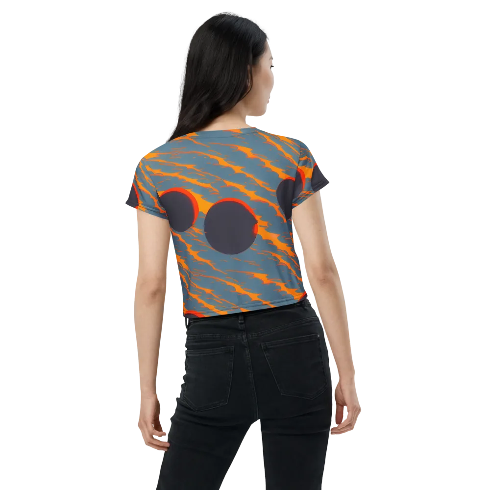 Flames of Gravity on Crop Tee — Back