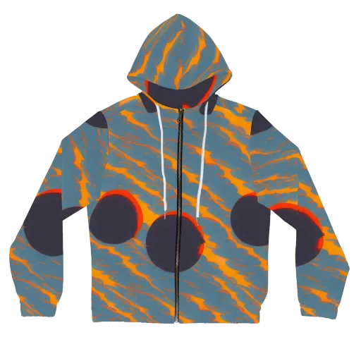 Flames of Gravity on a Women's Full-Zip Hoodie