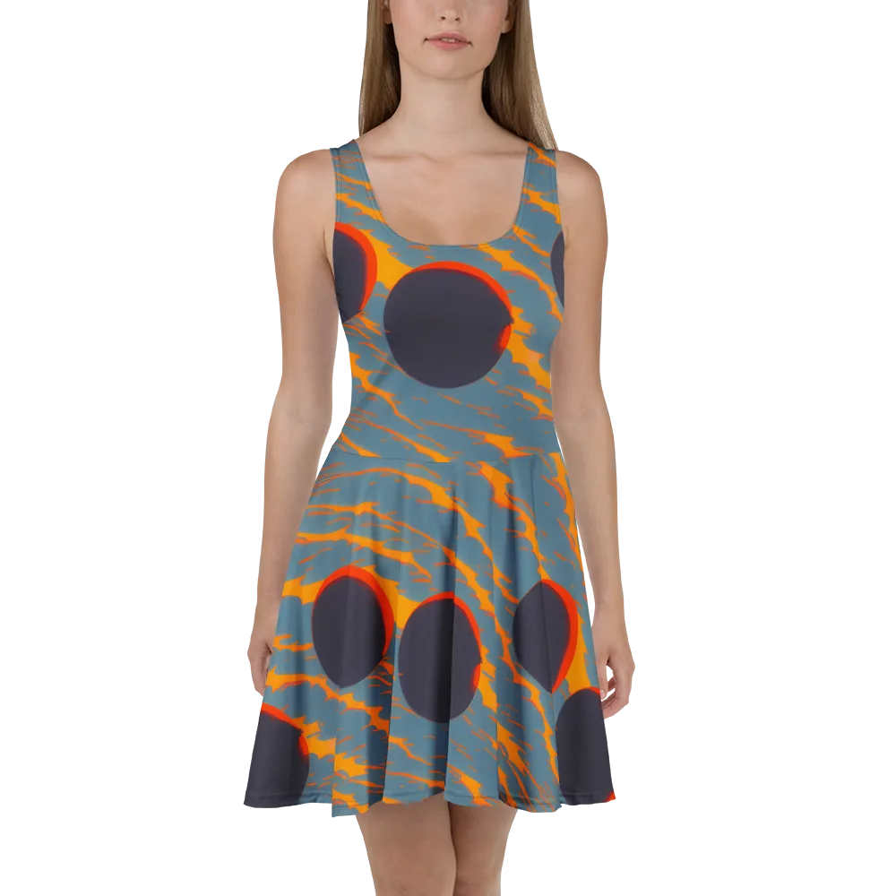 Flames of Gravity on Skater Dress — Front