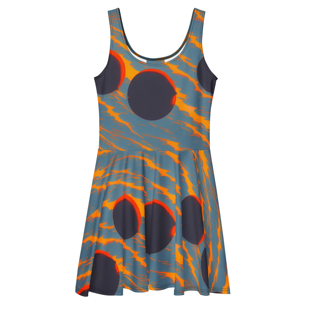 Flames of Gravity on Skater Dress — Front