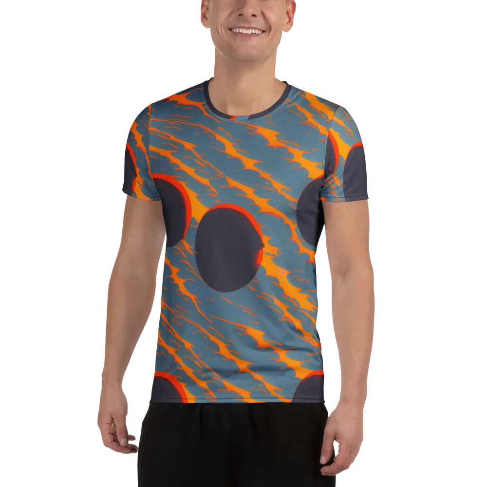 Flames of Gravity on Men's Athletic T-Shirt — Front