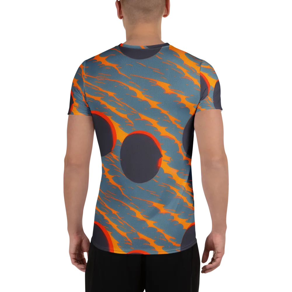 Flames of Gravity on Men's Athletic T-Shirt — Back