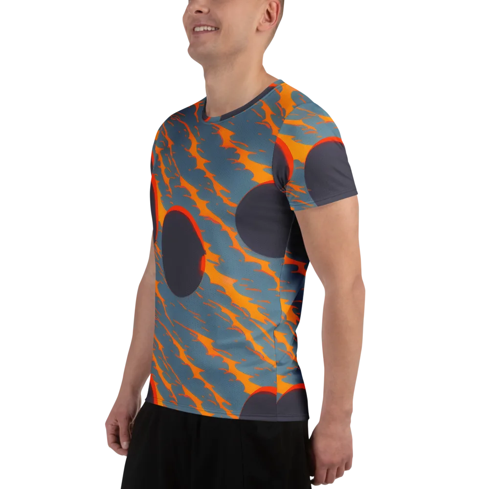 Flames of Gravity on Men's Athletic T-Shirt — Left