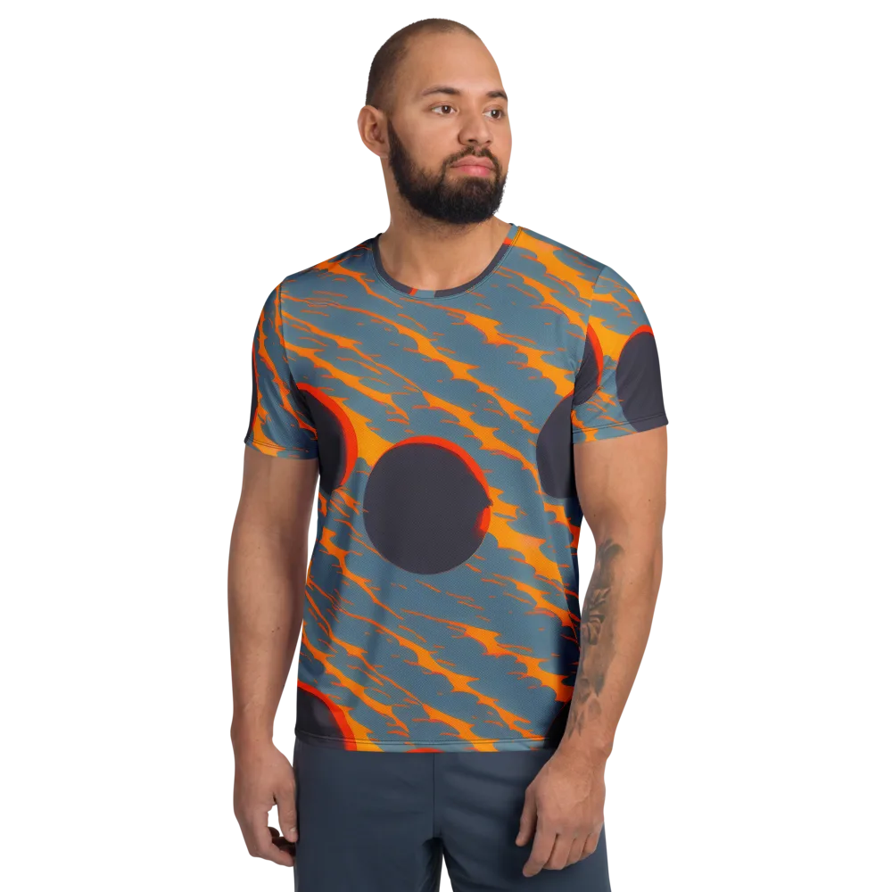 Flames of Gravity on Men's Athletic T-Shirt — Front