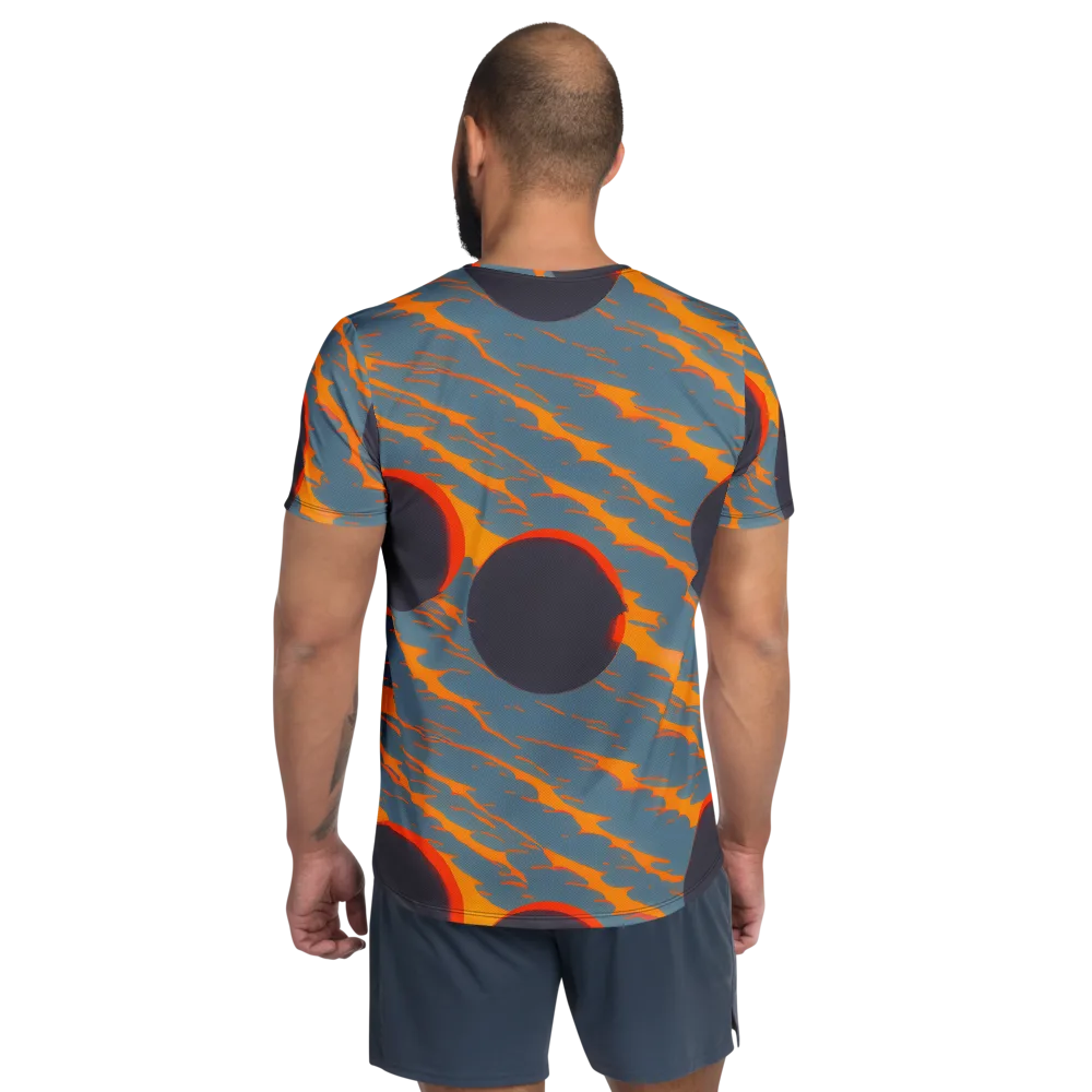 Flames of Gravity on Men's Athletic T-Shirt — Back