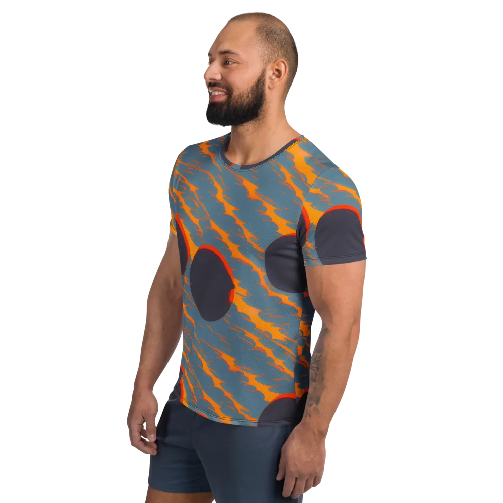Flames of Gravity on Men's Athletic T-Shirt — Left