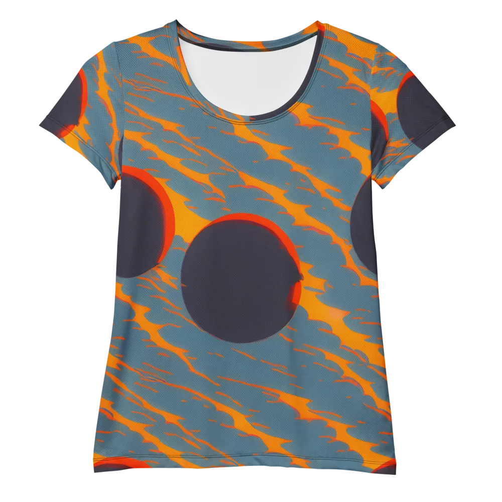 Flames of Gravity on Women's Athletic T-Shirt — Front