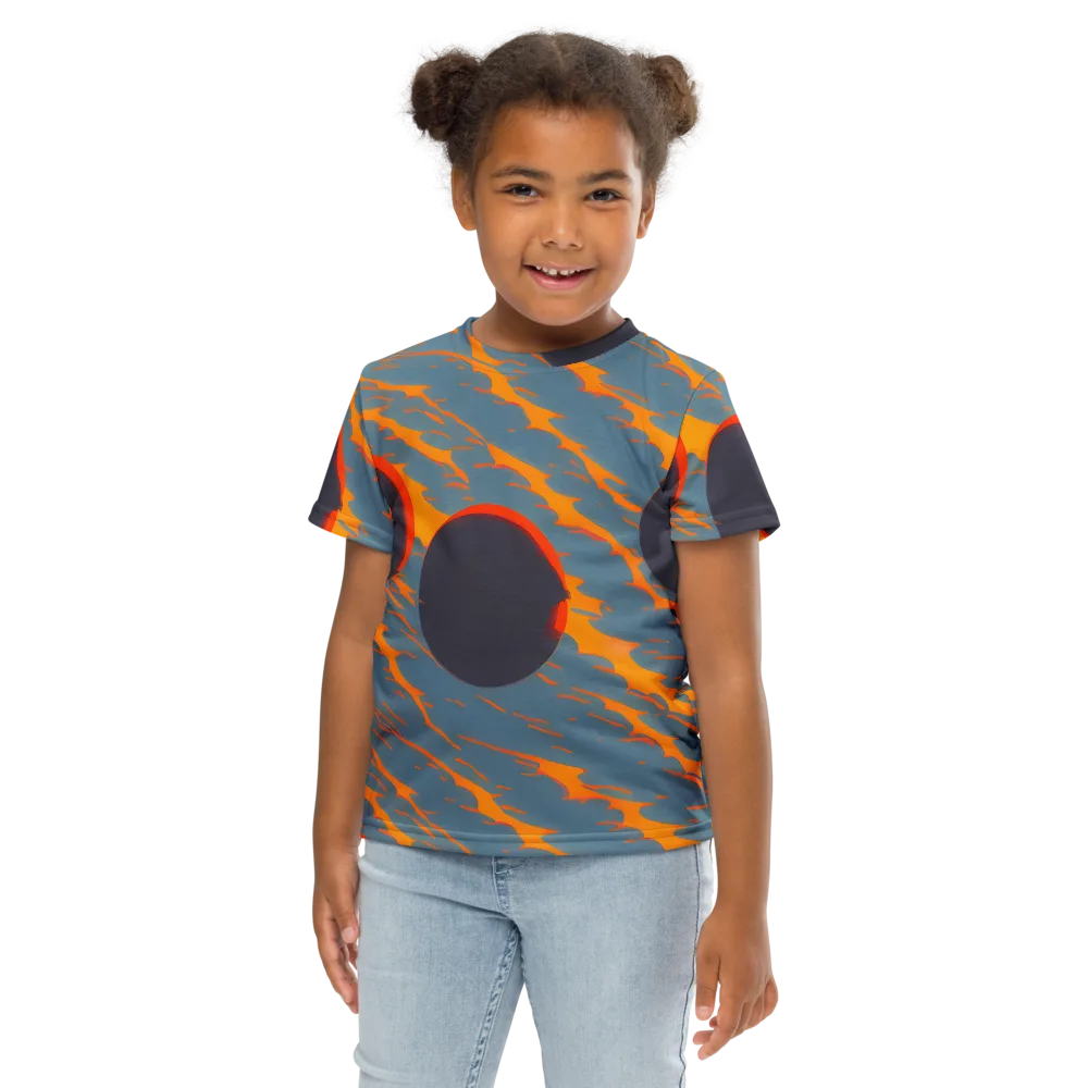 Flames of Gravity on Kids Crew Neck T-Shirt — Front