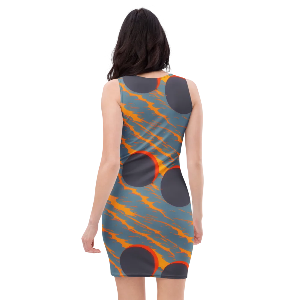 Flames of Gravity on Bodycon Dress — Back