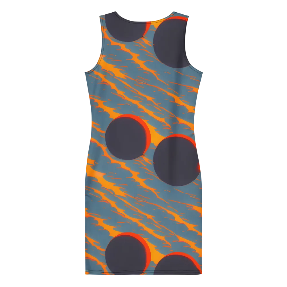 Flames of Gravity on Bodycon Dress — Back