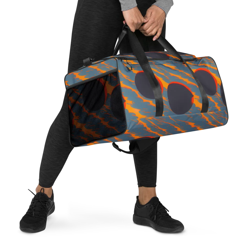 Flames of Gravity on Duffle Bag — Right Front