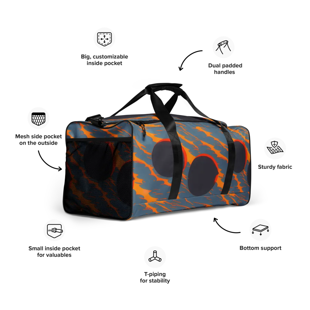 Flames of Gravity on Duffle Bag — Right Front