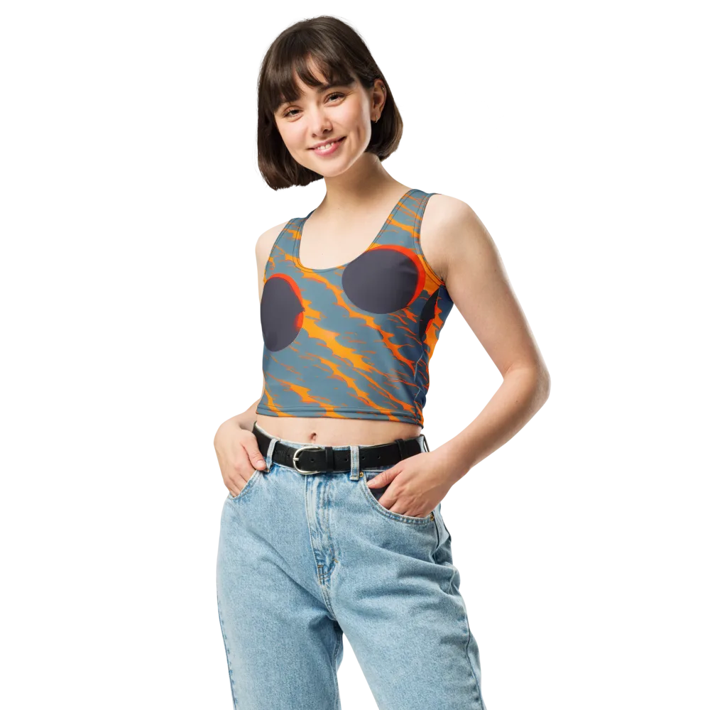 Flames of Gravity on Crop Top — Front