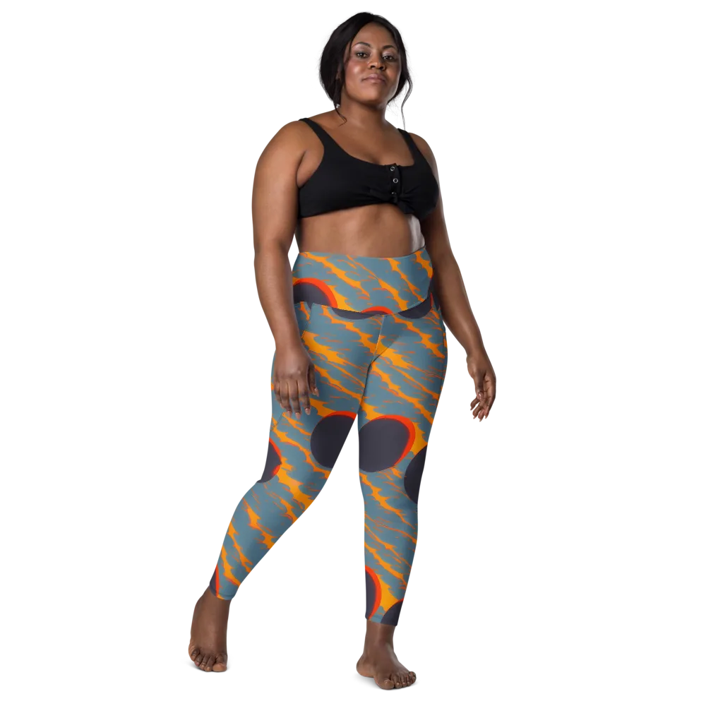 Flames of Gravity on Leggings with Pockets — Front