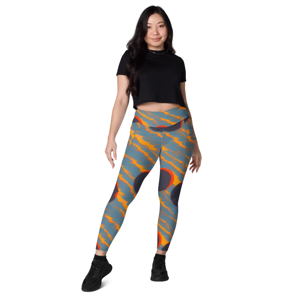 Flames of Gravity on Leggings with Pockets — Front